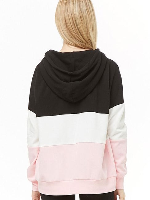 Buy Forever 21 Multicolor Color Block Hoodie for Women Online Tata CLiQ