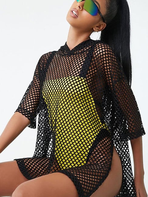 Buy Forever 21 Black Regular Fit Swim Cover-Up Dress for Women Online @  Tata CLiQ