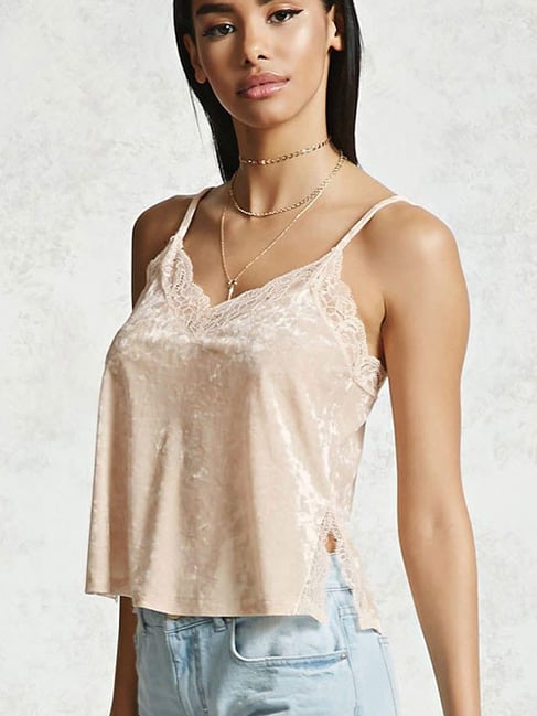 Buy Forever 21 Cream Lace Cami Top for Women Online @ Tata CLiQ