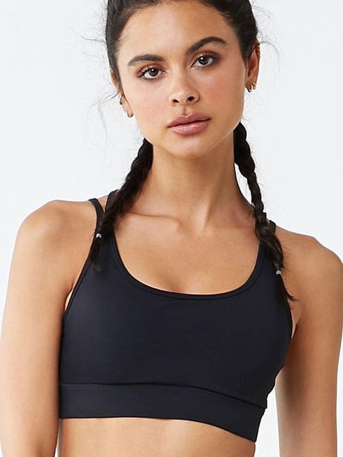 Forever 21 Black Non-Wired Sports Bra