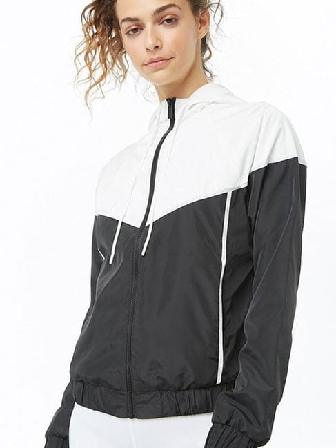 Forever 21 white on sale windbreaker