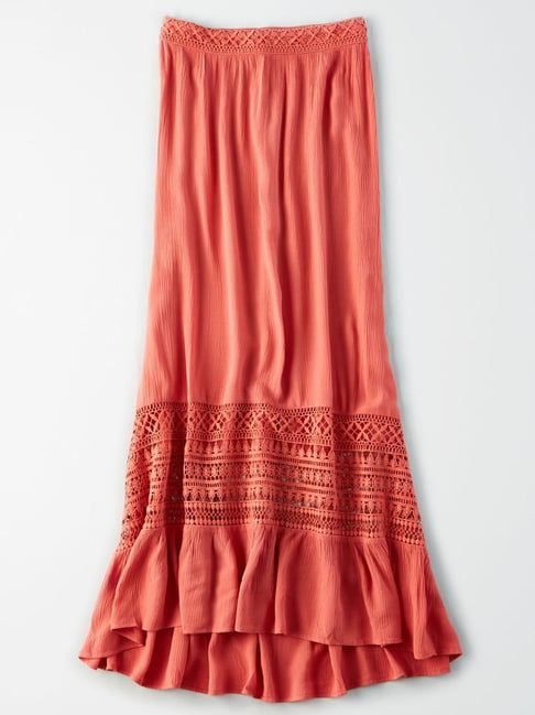 American Eagle Outfitters Rust Maxi Skirt