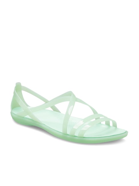 Buy Crocs Isabella Mint Green Cross Strap Sandals for Women at