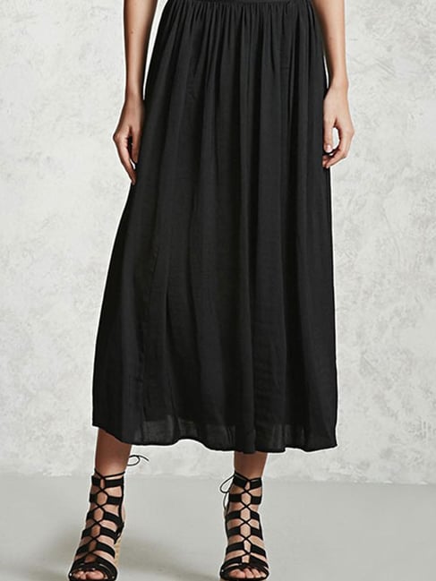 Forever 21 Black Flare Fit Skirt