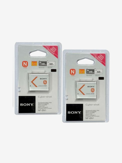 Sony NP-BN1 630 mAh Rechargeable AAA Battery 2 Pieces (Silver)