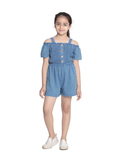 StyleStone Kids Blue Regular Fit Jumpsuit