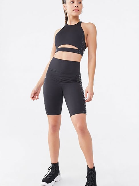 Buy Forever 21 Black Regular Fit Sports Bra for Women Online