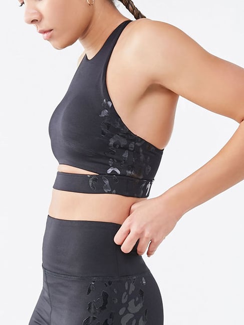 Buy Forever 21 Black Regular Fit Sports Bra for Women Online