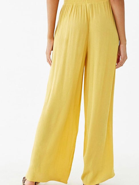 Forever 21 Yellow Regular Fit Pants