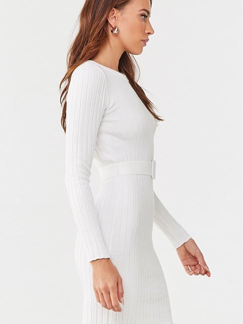 Buy Forever 21 Cream Regular Fit Sweater Dress for Women Online @ Tata CLiQ