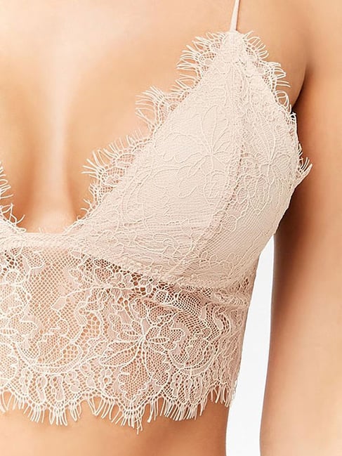 Forever 21 Nude Lace Bralette Bra