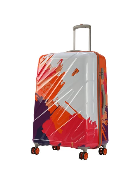 Buy Skybags Orange White Wheels Large Hard Cabin Trolley 55 cm