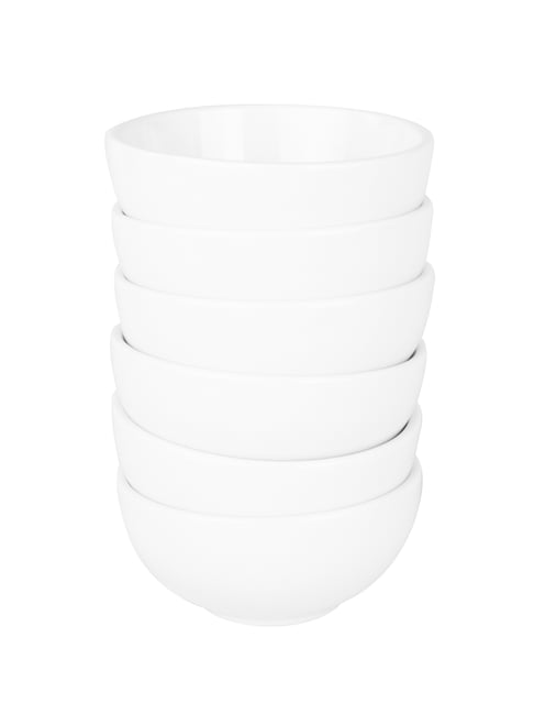 Ariane Ivory Fine Porcelain Round Desert Bowls Set of 6