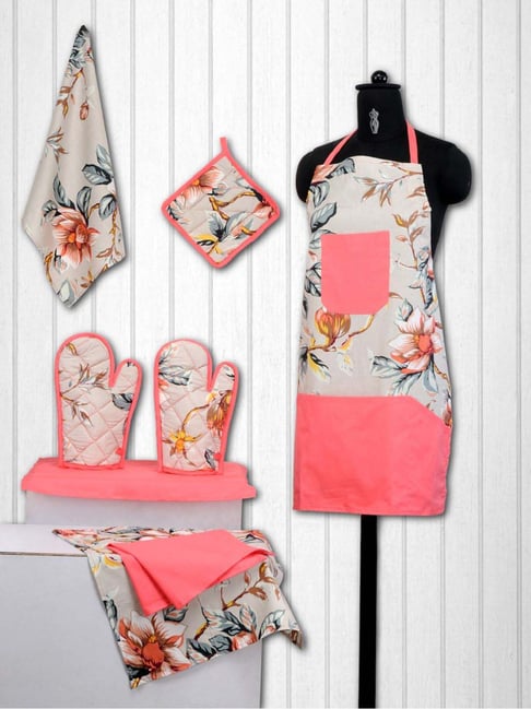 pink kitchen apron