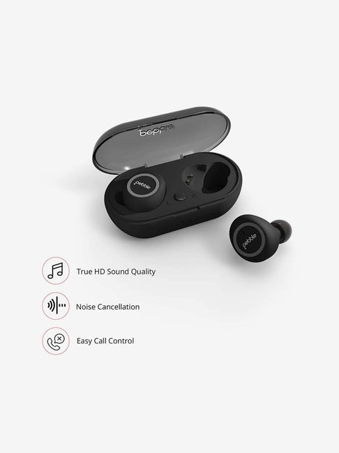 Buy Pebble Duo True Wireless Earbuds with Charging Case (Black) Online ...