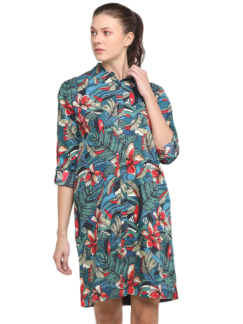 Pepe Jeans Multicolor Printed Dress Price in India