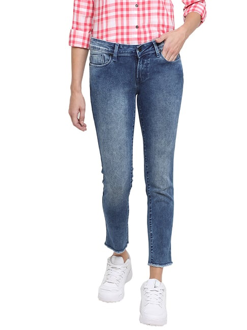 Pepe Jeans Blue Mid Rise Jeans