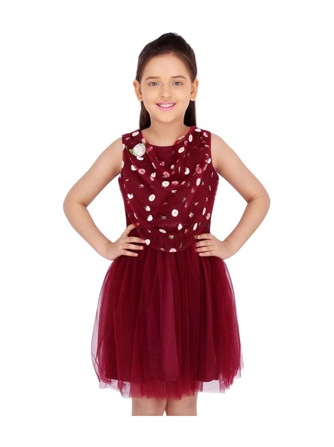 kids maroon dress