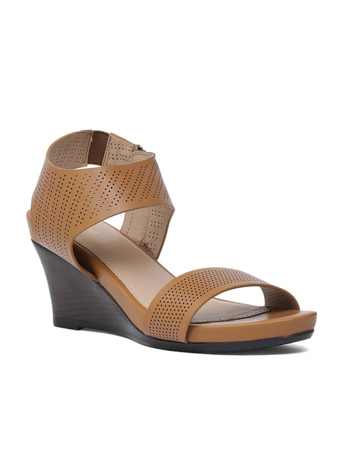 Buy Bata Pisa Tan Ankle Strap Wedges for Women at Best Price @ Tata CLiQ