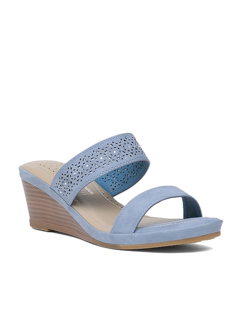 Bata Women's Fancy Blue Wedges