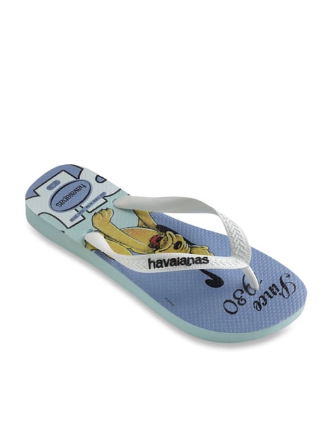 Buy Havaianas Kids Disney Stylish White Blue Flip Flops for Boys