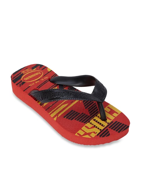 Buy Havaianas Kids Athletic Black Red Flip Flops for Boys at