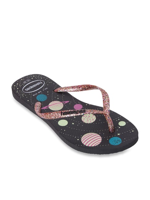 Havaianas Kids Slim Fashion Black Flip Flops