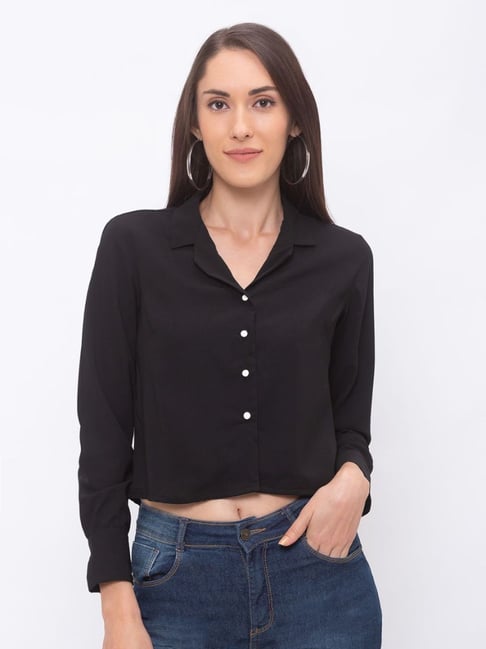 Globus Black Regular Fit Shirt