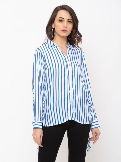 Globus White Striped Shirt