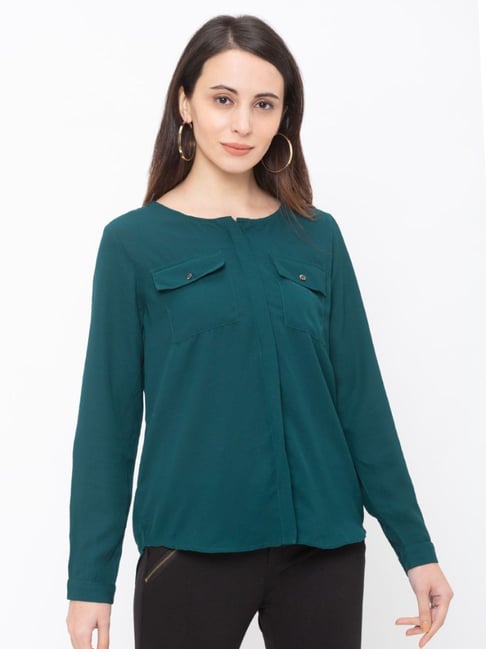 Globus Green Regular Fit Shirt