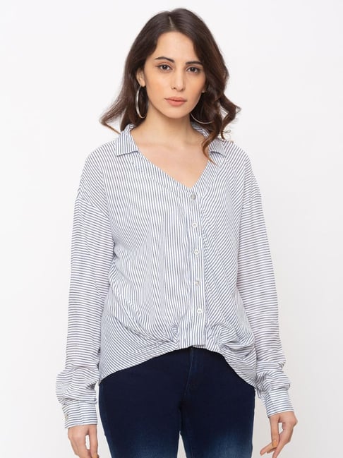 Globus Blue Striped Shirt