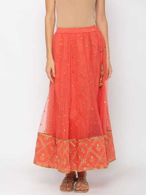 Globus Coral Embellished Skirt Price in India