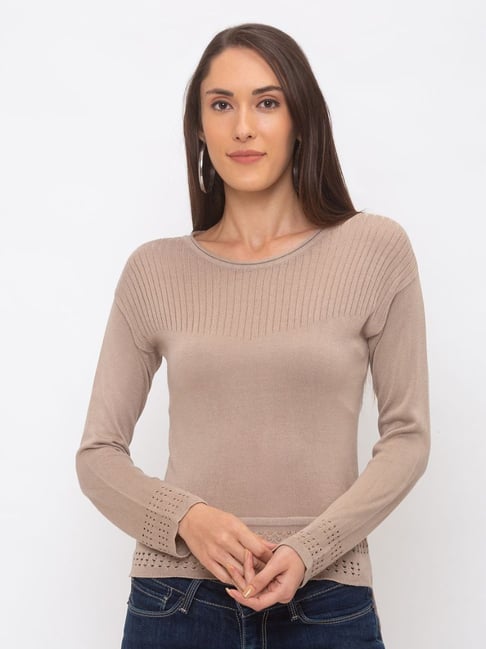 Globus Beige Skinny Fit Top