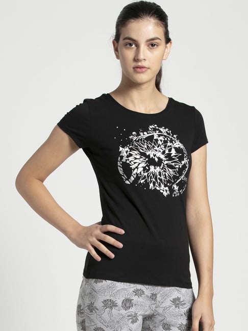 Jockey Black Printed 1361 T-Shirt (Prints & Colors May Vary)-picture-18