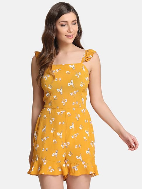Yellow floral playsuit Outlet
