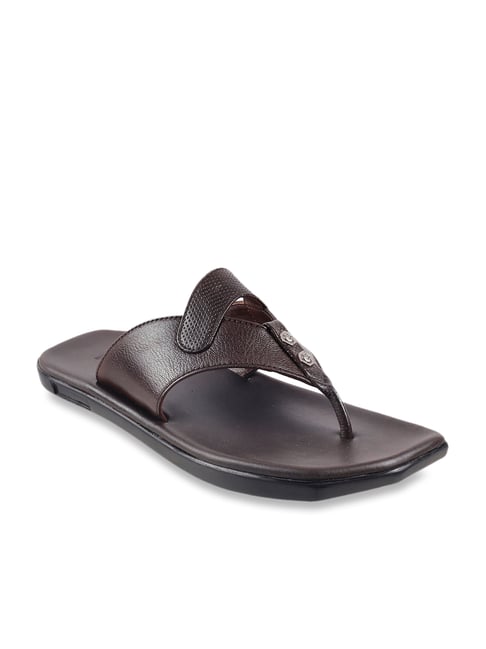 Mochi dark brown thong sandals on sale