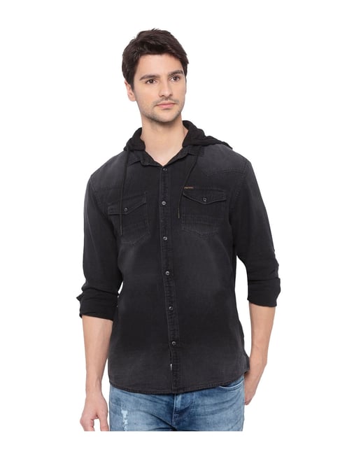 Buy Being Human Black Cotton Shirt for 