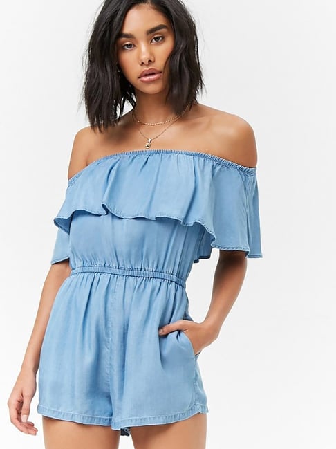 Forever 21 store blue romper