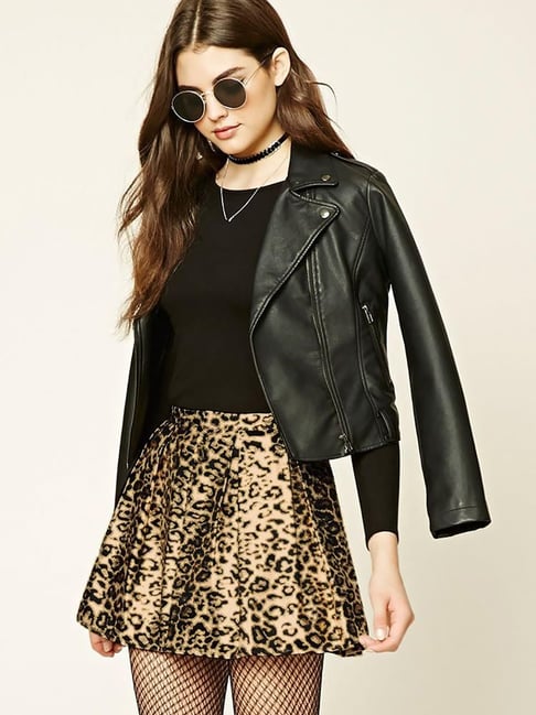 Cow print skirt forever 21 best sale