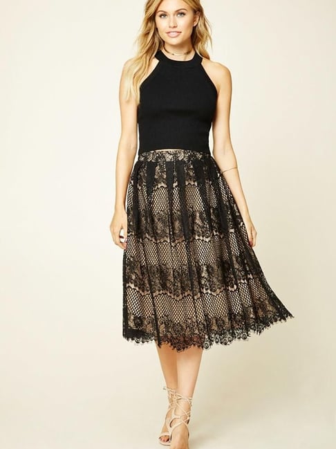 Buy Forever 21 Black Embroidered Skirt for Women Online Tata CLiQ