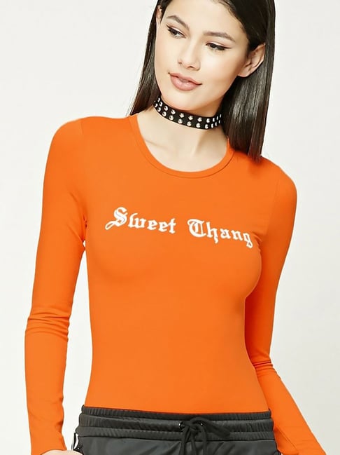 forever 21 orange top