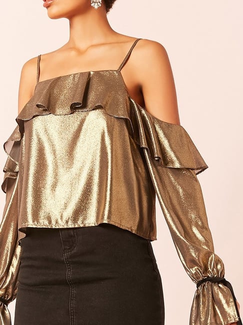 metallic gold shirt forever 21