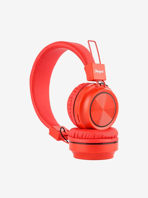 Macjack Wave 300 On Ear Bluetooth Headphones, Wireless Headphones (Red)