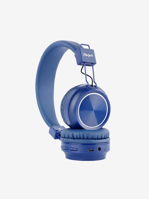 Macjack Wave 300 On Ear Bluetooth Headphones, Wireless Headphones (Blue)