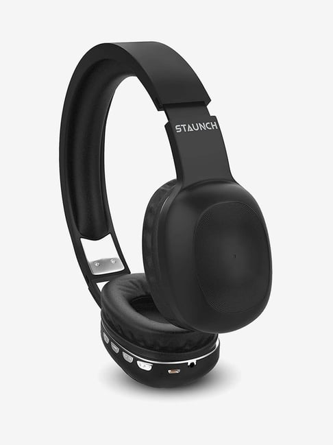 Staunch Rock 100 Wireless Bluetooth Headphone with Microphone (Black and Silver)