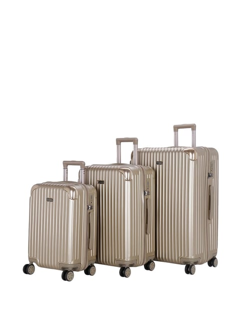 ROMEING Venice Set Of 3 Rose Gold-Toned Patterned Hard-Sided Polycarbonate  Trolley Bags - Price History
