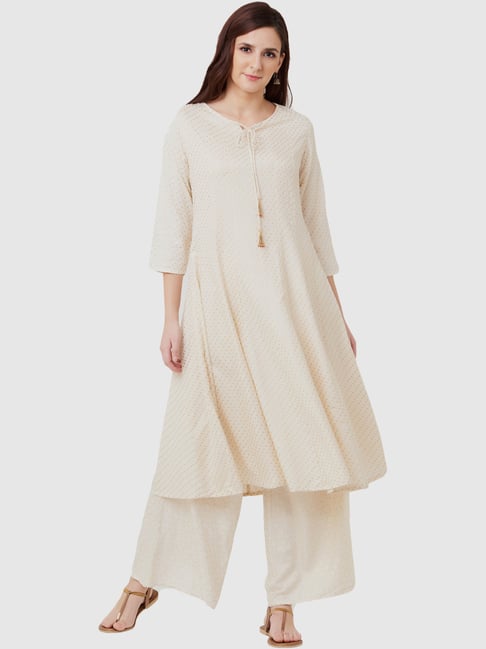 Imara Ivory Kurta Palazzo Set