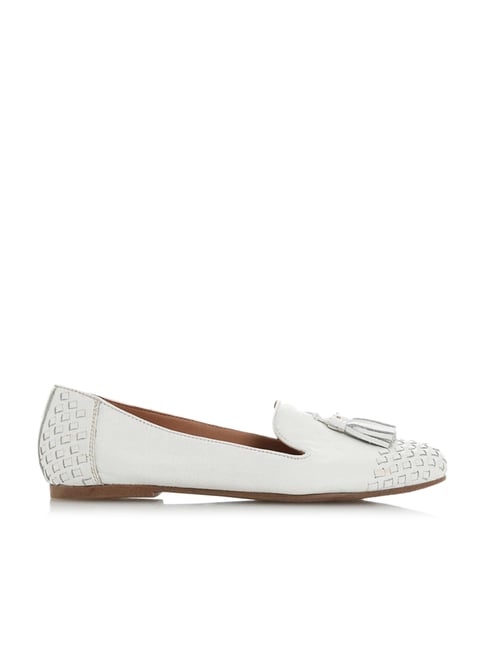 Dune London Women's Gilson White Moccasins