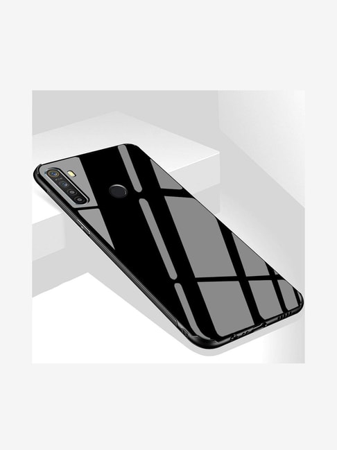 Buy Nkarta Shockproof Mirror Glass Back Mobile Phone Case Covers for Realme  5 Pro (Black) Online at Best Prices | Tata CLiQ