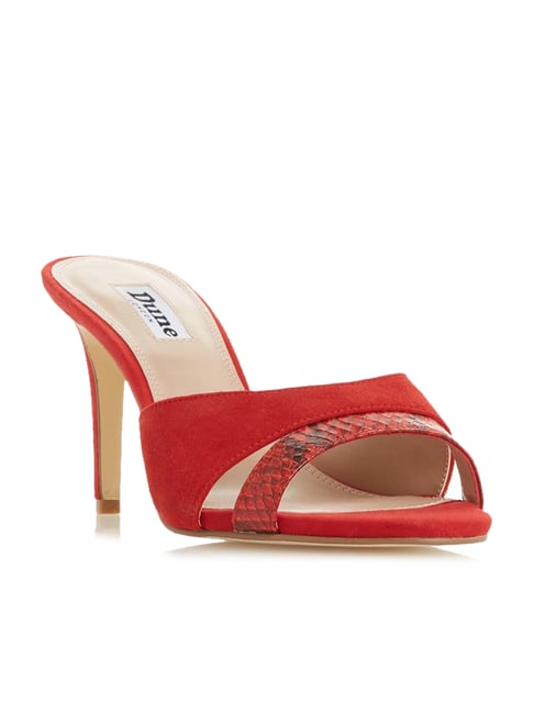 Dune London Women's Madame Di Red Stilettos